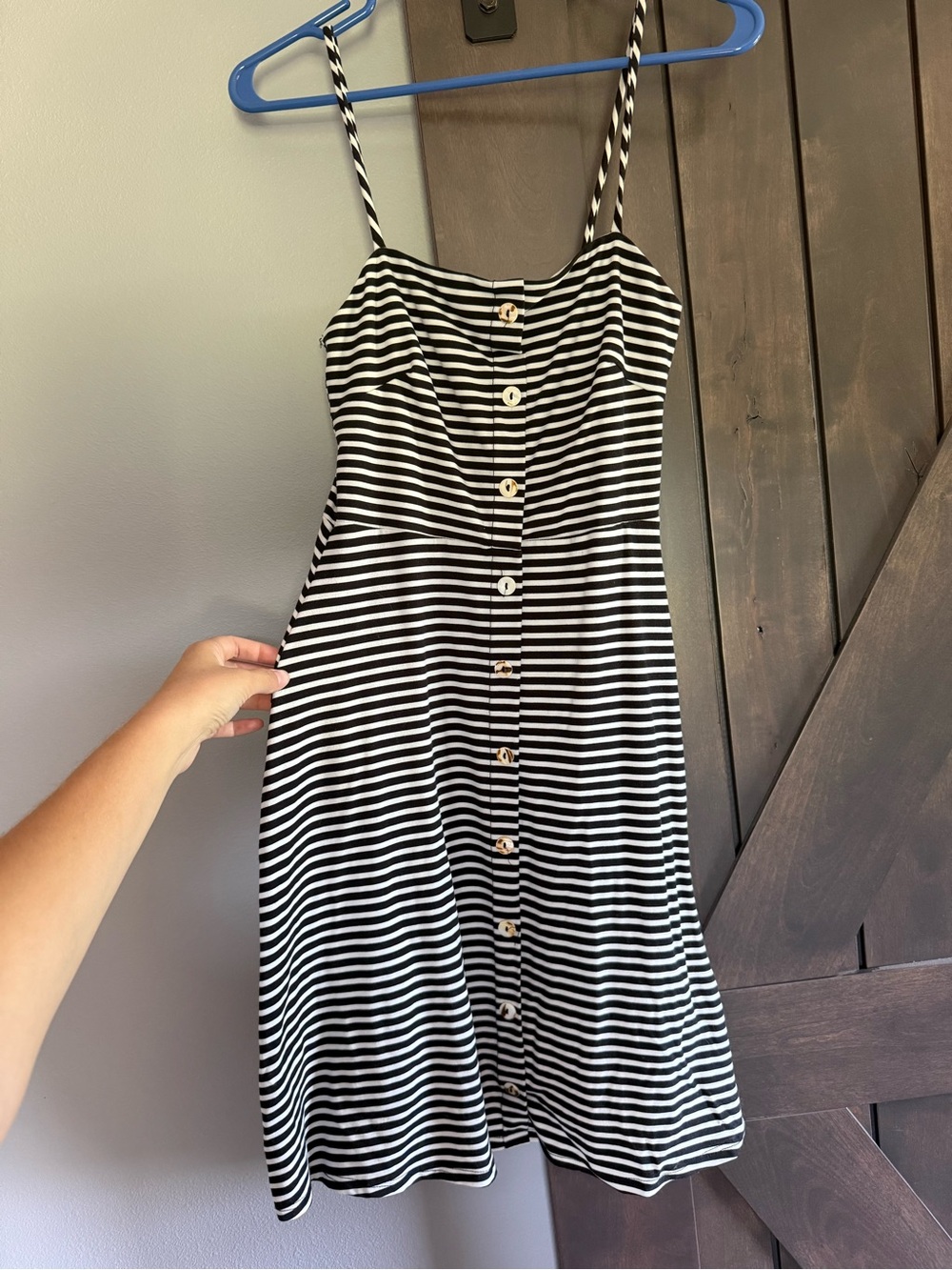 Women’s striped dress with buttons